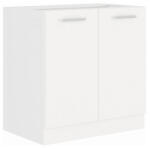 TEMPO KONDELA Alsószekrény, fehér, SPLIT 80 D 2F BB (239339)