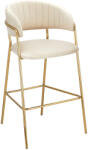 TEMPO KONDELA Design bárszék, bézs Velvet szövet/gold króm arany, DASMIN TYP 2 (393525)