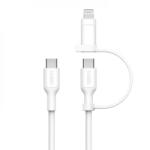 Belkin Lightning + USB Type C USB 2.0 Type C Átalakító Fehér 1m CAC003HQ1.5MWH (CAC003HQ1.5MWH)
