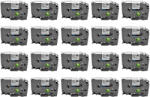 AIMO Set 20 benzi laminate compatibile Brother P-touch TZe-231, 12 mm, negru pe alb, pentru rafturi, inventariere si organizare profesionala (BHATZE231P20)