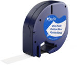 AIMO Etichete compatibile DYMO LetraTag plastic alb S0721660 pentru organizare acasa, birou si scoala (A91221)