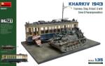 MiniArt Models 1/35 Kharkiv 1943: Villamos és Stug III Ausf. G rohamlöveg modell dioráma figurákkal (MI36067)