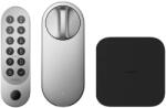 Aqara Pachet Încuietoare inteligentă Aqara Smart Lock U200 Kit argintie + Tastatură cu senzor de amprentă + Hub M3, Matter over Thread (HM-G01D EL-D02D A0010107-000272)
