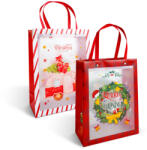  Karácsonyi ajándéktáska - 24 x 19, 5 x 9, 5 cm - 2 féle (59725)