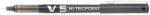 Pilot Roller V5 Hi-Tecpoint Pilot 0.5 mm varf fin, negru PBX-V5B