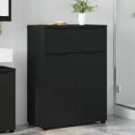 vidaXL Шкаф за баня Черно 72, 5 x 36, 5 x 100 см Инженерна дървесина (888768)