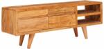 vidaXL ТВ шкаф с рафт Кафяво 110 x 30 x 40 cm Солидно акациево дърво (42003317)