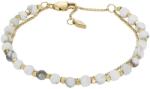 Fossil Brățară dublă frumoasă cu mărgele placată cu aur JF04443710