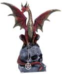 Nemesis Now Statuetă Nemesis Now Gothic: Dragons - Fate of the World Dragon on Skull, 23 cm (U6696A24) Figurina