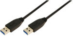 LogiLink cablu USB 3.0 tip A tipA negru 1m