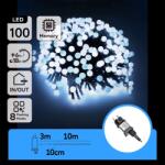 Aigostar - LED външна декоративна гирлянда 100xLED/3, 6W/230V/8 функции 10m IP44 студено бяло (AI2182)