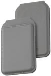 DVICED - Magsafe összecsukható bőr kártyatartó - szürke (DV550009) (DV550009)