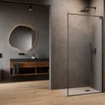 Radaway Paravan de dus tip Walk-in Radaway Modo F SL II GunMetal periat-transparent 95 cm sticla securizata 8 mm dreapta (10419095-92-01R)