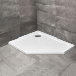 Radaway Cadita dus pentagonala Radaway Doros PT E 100x80 cm acril alb stanga (SDRPT1080-01L)