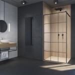 Radaway Paravan de dus tip Walk-in Radaway Modo New Black II Factory negru-transparent 50 cm sticla securizata 8 mm (389054-54-55)