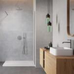 Radaway Paravan de dus tip Walk-in Radaway Modo New II nichel periat-transparent 60 cm sticla securizata 8 mm (389064-91-01)