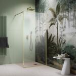 Radaway Paravan de dus tip Walk-in Radaway Modo F II auriu periat-transparent 100 cm sticla securizata 8 mm (10409104-99-01)