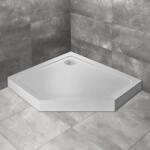 Radaway Cadita dus pentagonala Radaway Doros PT E Compact Stone 100x80 cm acril alb stanga (SDRPTP1080-05-04SL)