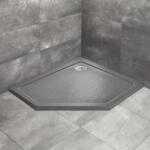 Radaway Cadita dus pentagonala Radaway Doros PT E Stone 90x80 cm acril antracit dreapta (SDRPT9080-01-64SR)
