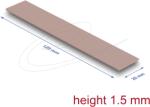 Delock Hővezető párna 120 x 20 x 1, 5 mm M. 2 modulokhoz 3, 0 W/mK nem szilikon anyagú (18482) (18482) (18482)