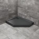 Radaway Cadita dus pentagonala Radaway Doros PT E Compact Stone 90x80 cm acril negru stanga (SDRPTP9080-05-54SL)