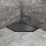 Radaway Cadita dus pentagonala Radaway Doros PT E Stone 100x80 cm acril negru stanga (SDRPT1080-01-54SL)
