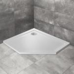 Radaway Cadita dus pentagonala Radaway Doros PT E Stone 100x80 cm acril alb stanga (SDRPT1080-01-04SL)