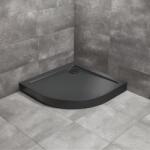 Radaway Cadita dus semirotunda Radaway Doros A Compact Stone 80x80 cm acril negru (SDRA8080-05-54S)