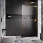 Radaway Paravan de dus tip Walk-in Radaway Modo F SL II auriu periat-transparent 75 cm sticla securizata 8 mm dreapta (10419075-99-01R)