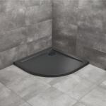 Radaway Cadita dus semirotunda Radaway Doros A Stone 80x80 cm acril negru (SDRA8080-01-54S)