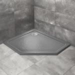 Radaway Cadita dus pentagonala Radaway Doros PT E Stone 100x80 cm acril antracit stanga (SDRPT1080-01-64SL)