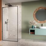 Radaway Paravan de dus tip Walk-in Radaway Modo F SL II negru mat-transparent 120 cm sticla securizata 8 mm stanga (10419124-54-01L)