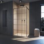 Radaway Paravan de dus tip Walk-in Radaway Modo New Black II Factory negru-transparent 100 cm sticla securizata 8 mm (389104-54-55)