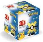 Ravensburger 11580 - Pokémon Poké Balls - Quick Ball - 55 db-os 3D puzzle (11580)