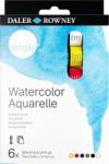 Daler-Rowney Simply Akvarell festékek halmaza 6 x 12 ml (134500006)
