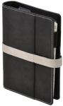 SATURNUS Gyűrűs kalendárium SATURNUS L225 chamois lapos fekete-szürke műbőr 2026 (SL225-003) - vectraline