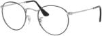 Ray-Ban RX3447V 2861 ROUND METAL Black On Silver Demo Lens szemüveg (RX3447V 2861)