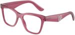 Dolce&Gabbana DG3374 3211 Transparent Bordeaux Demo Lens szemüveg (DG3374 3211)