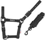 POOL'S Nylon lovagló kötél bőrrel Pool's nagyló fekete