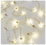 EMOS LED karácsonyi fényfüzér arany - csillagok, 1, 9 m, 2x AA, beltéri, meleg fehér, időzítő DCGW09 (DCGW09)