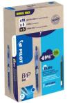 Pilot Zseléstoll, 0, 32 mm, nyomógombos, PILOT B2P Greenpack , kék + betét (BL-B2P-7-L+BLS-G2-7-L-S10) - kellekanyagonline