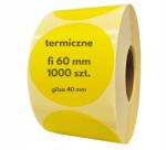  60 mm kerek Sárga Hőszigetelő címkék fi60 Zebra 1000 db Sárga Alapozó (eterk-zolt-fi60-n1000-g40-r1-akr-op1)