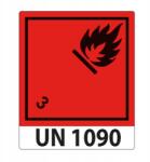 Print&Stick Öntapadó etikett címke 100x120mm Adr 3 Folyékony gyúlékony anyagok UN1090