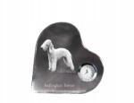  Bedlington terrier kristály szív alakú óra az Ön fényképével (5055882451032)