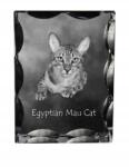 Art-Dog Mau egyiptomi macska fotó díszes kristályban, ajándéktárgy, lakásdekoráció (5055882449749)