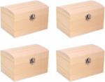 EWT 4 db Fa Doboz Ékszerek, Díszek Tárolására, Festhető, Diy (EWT-17)