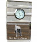 Art-Dog Fekete orosz terrier kristály asztali karóra az Ön fényképével (5060383201932)