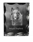 Art-Dog Belga juhászkutya kutya kép díszes kristályban, ajándéktárgy, dekoráció (5055882448049)