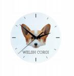 Art-Dog Pembroke Welsh Corgi üveg falióra lógó geometrikus kutyával (5056739225165)