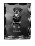 Art-Dog Rottweiler kutya fotó díszes kristályban, ajándéktárgy, lakásdekoráció (5055882447851)